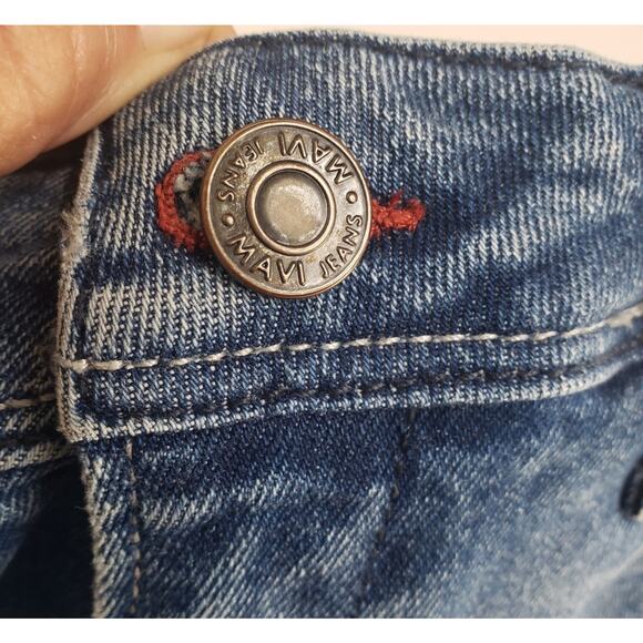 Mavi Adriana distressed mid rise skinny ankle jean raw hem size 25 - Picture 12 of 16